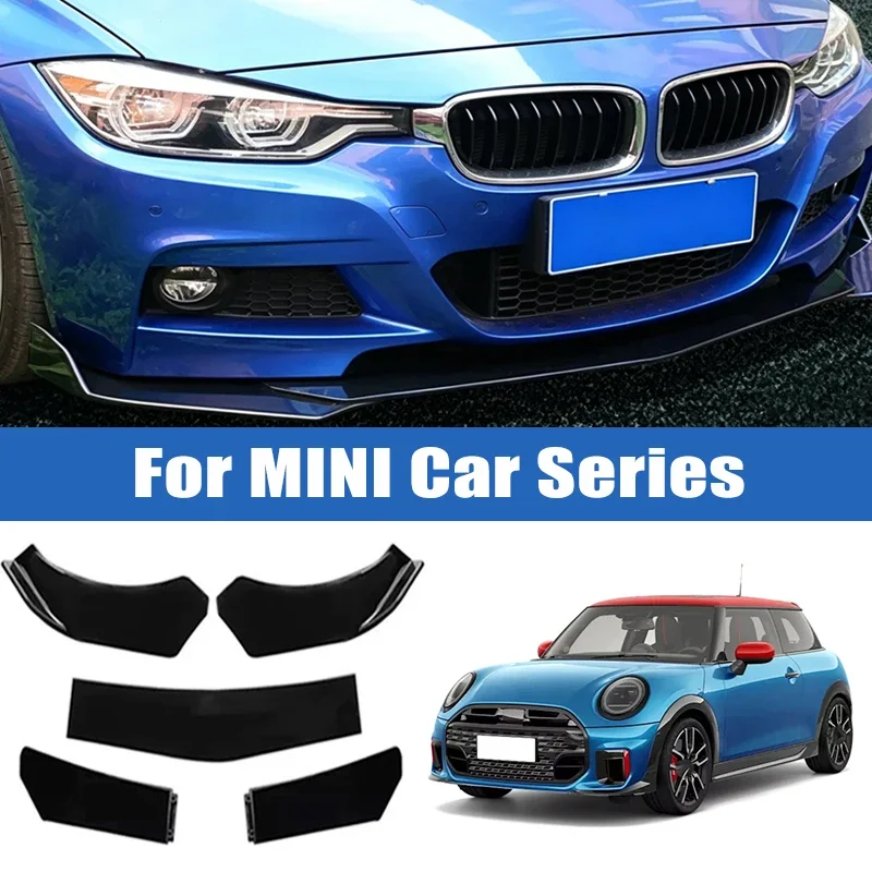 5Pcs Car Front Bumper Separator Bumper Lip Body Kit Duck Lip Separator For MINI Cooper One Clubman Countryman Cabrio JCW Paceman