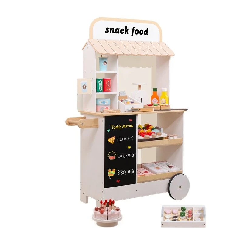 Kitchen Pretend Shop Children's Analog Toy Set - Fruit, Vegetables, BBQ Food, Grocery Store