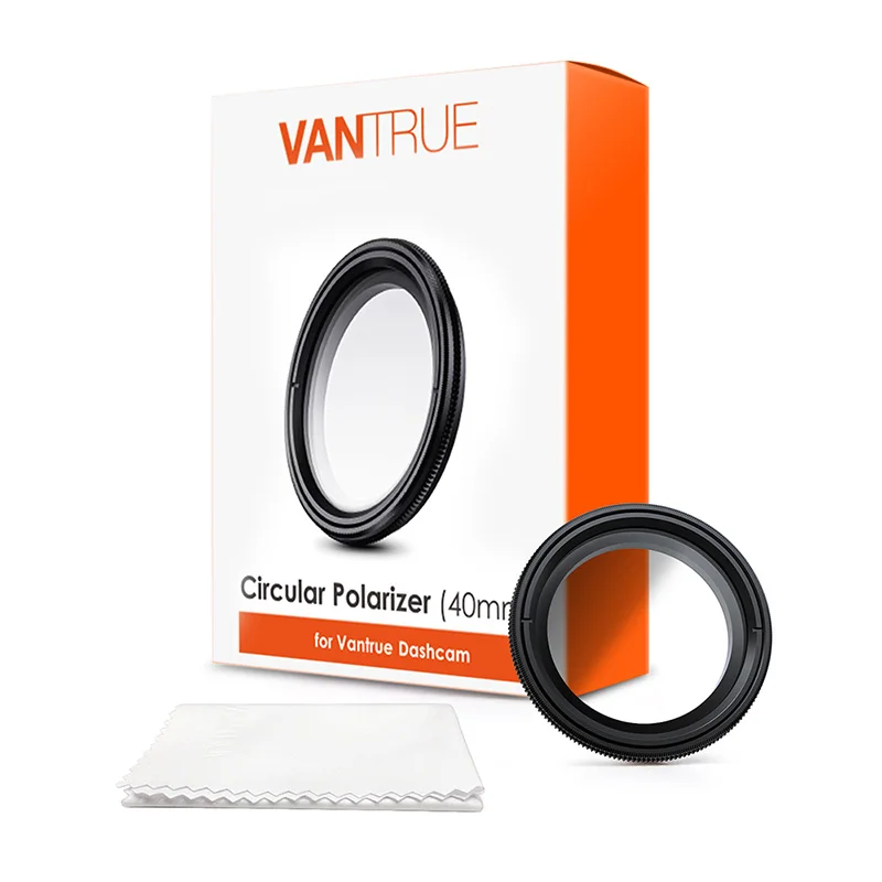 Vantrue 40mm Ultra-Slim CPL Circular Polarizer Filter for Vantrue E1 E2 E3 E1 Lite N5 N4Pro N2X Dash Cam Reduce Glare Reflection