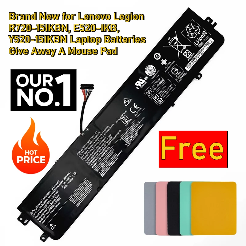 

Brand New for Lenovo Legion R720-15IKBN, E520-IKB, Y520-15IKBN Laptop Batteries Give Away A Mouse Pad