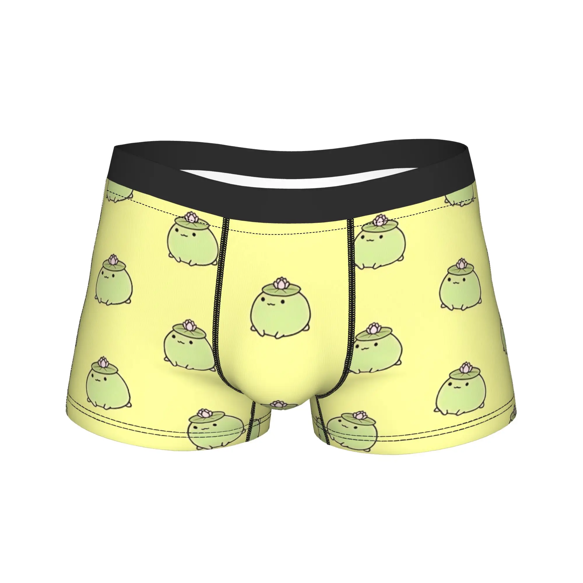 Kawaii Frog Lotus Lily Pad Boxershorts Unterwäsche Hot Sale Herren Atmungsaktive Boxershorts Muster Große Größen Unterhosen