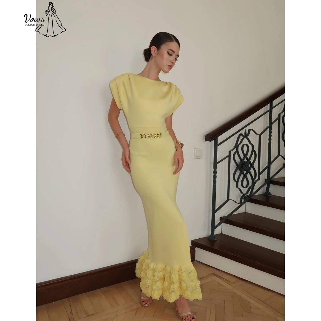 

Vows Round Collar Evening Dresses Woman Elegant Dresses for Special Event Fishtail Skirt Custom Made Women Evening Dress 2025