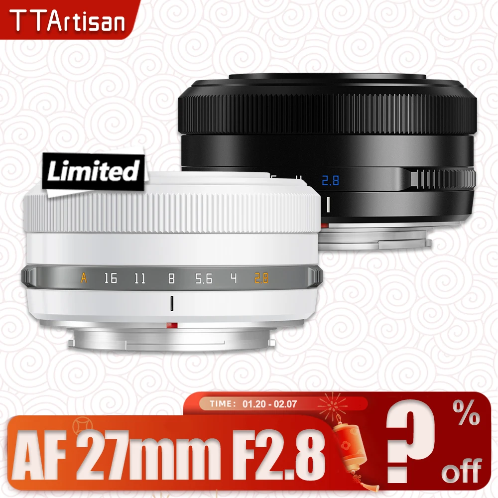 TTArtisan AF 27mm F2.8 APS-C Mirrorless Camera Lens for Sony A5000 A7RIII ZVE10 Fuji XA7 XT30 XT100 XE4 Nikon Z50 Z5 ZFC