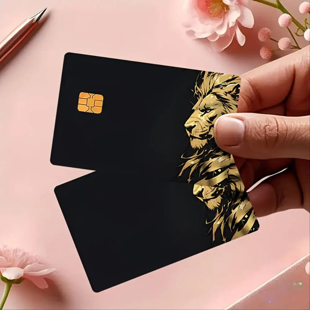 Lion 3D Print Credit Card Sticker Bubble Free High Quality Casual PVC Decal For EBT Debit Transit Small Chip Cards
