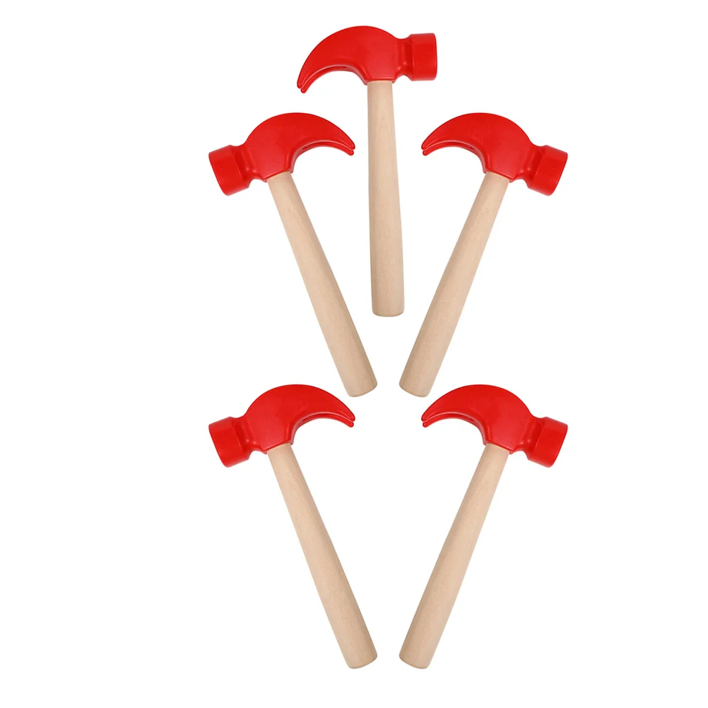 

5Pcs Wooden Hammer for Kids Montessori Educational Fine Motor Skill Development Toddler Construction Play Set Simulation Claw