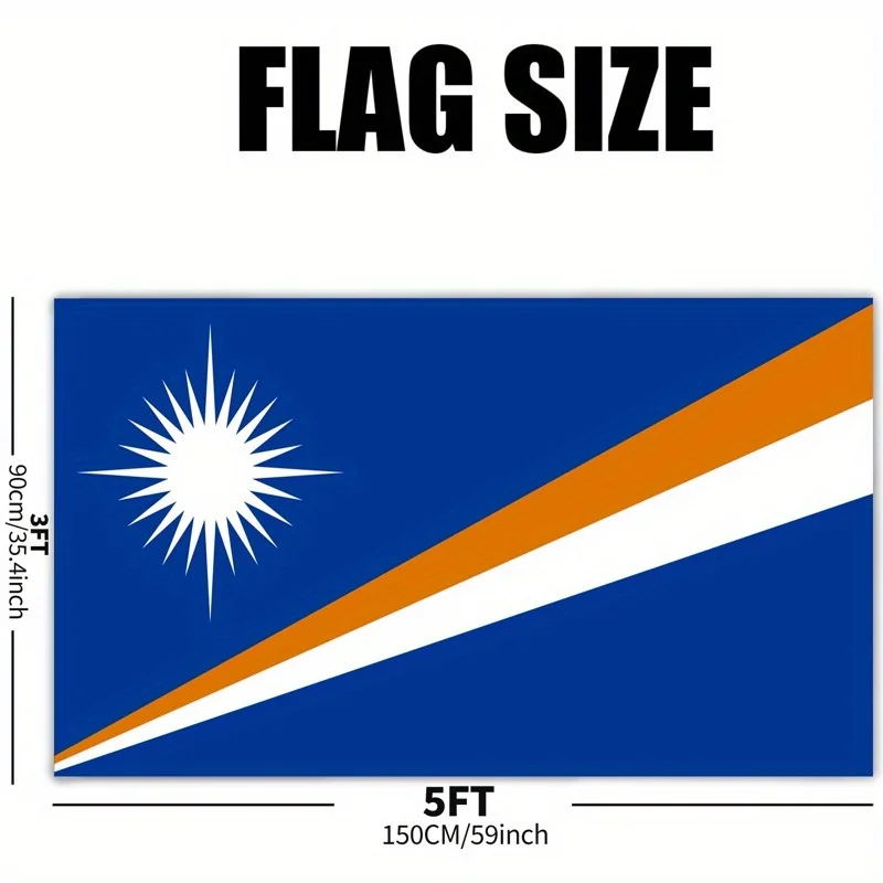 1pc Marshall Islands National Flag for High-end Art Decoration Of Indoor/ Outdoor, Vibrant Colors  - Perfect for Home Decor
