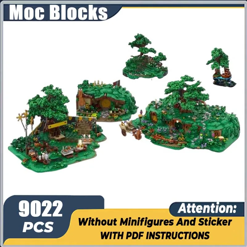 

Новый Moc The Rings Movie Scenery Modular The Shire Trees Модель Строительные блоки DIY Творческая сборка Rivendelles Кирпичи Игрушки Подарок