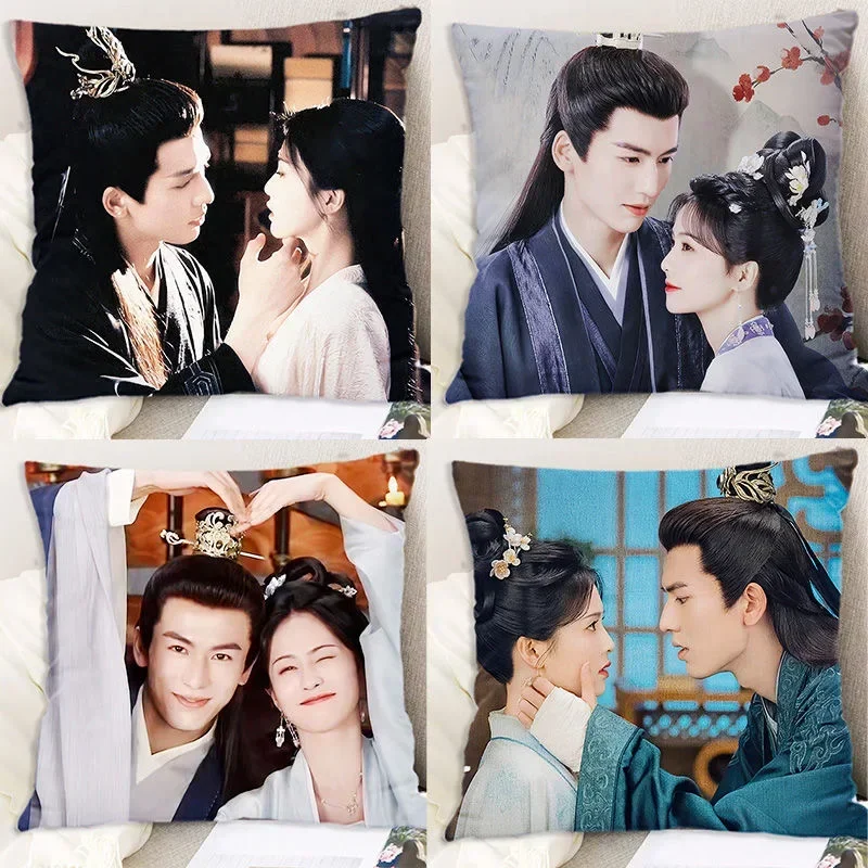 

Двухсторонняя наволочка Чжан линхэ Лу Ван цзиньюэ Чжоу джунвэй с принтом, ТВ-рассказ о кунинге, дворцовая искусственная Обложка