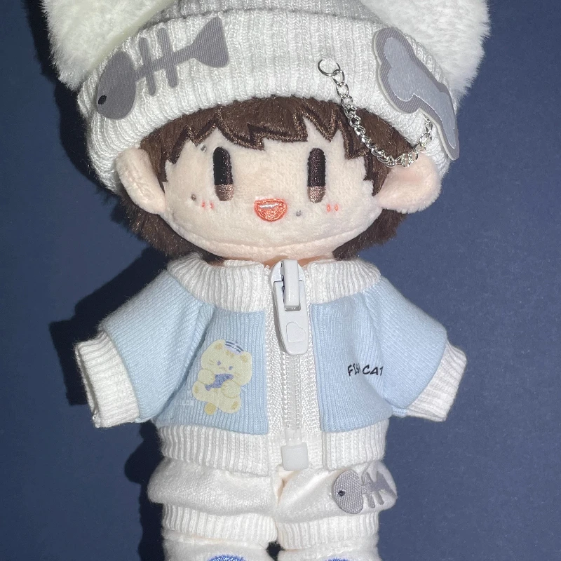 ตุ๊กตาผ้ากำมะหยี่ 20 ซม. ชุดตุ๊กตาผ้าฝ้าย ชุดตุ๊กตาน่ารัก ชุดแต่งตัวตุ๊กตา หมวกตุ๊กตา เสื้อโค้ท ชุดกีฬา ชุดแต่งตัวตุ๊กตา ของขวัญสำหรับเปลี่ยนชุดตุ๊กตา