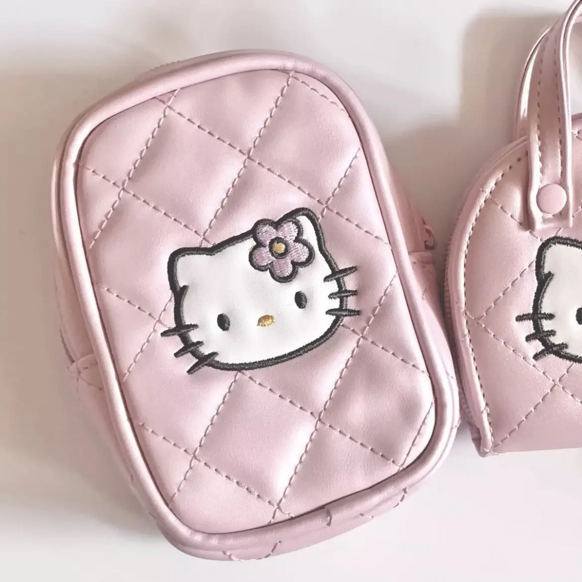 

Sanrio милая сумка для хранения Hellokittys, аниме Kawaii, новая милая девушка Lingge, сумка для камеры CCD, губная помада, портативная маленькая сумка для мелочи, подарок