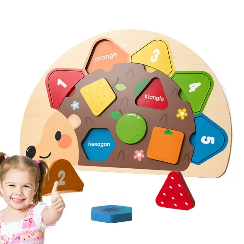 

Color Sorting Toys Hedgehog Wood Baby Puzzles Kids Activities For Preschool Classroom Home Playroom Car School Family Friends