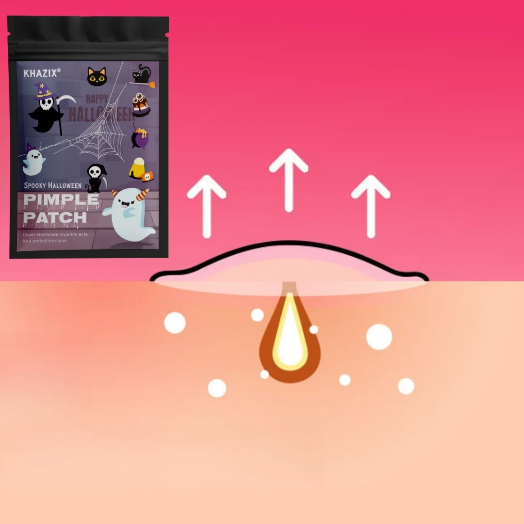 600 قطعة مجموعة صناديق الهالوين الرمادية جو احتفالي حب الشباب تغطي بقع هالوين اليقطين عنصر حب الشباب التطهير بقع نظيفة