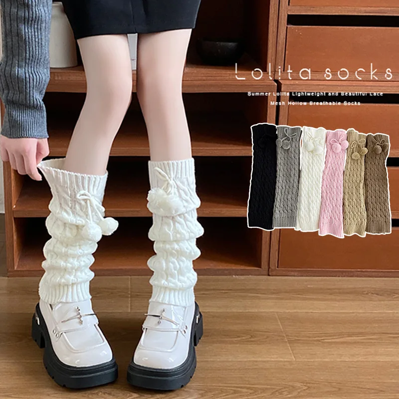 Winter Child Pile Sock Set2025new Korean Version Girl Tube Warm Casual Girl Leg Protection Set Long Tube Socks Girl Calf Socks