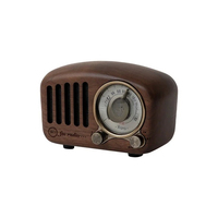 Black walnut small speaker Bluetooth wireless portable stereo desktop retro radio playback integrated