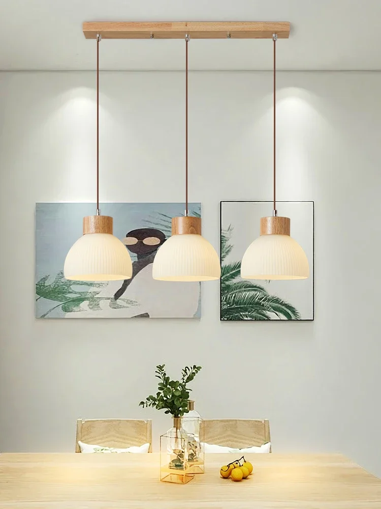 

2024 Simple Log Style E27 Pendant Lamp Is Used for Bedroom Study Living Room Dining Table Interior Home Decoration Retro