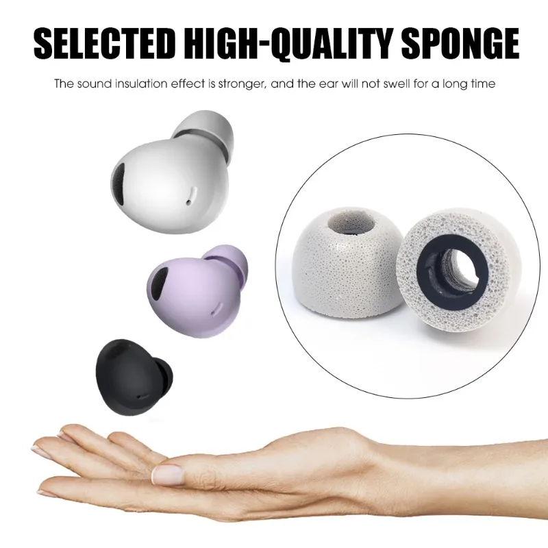 1/3/6Pairs Memory Foam Eartip for Samsung Galaxy Buds Pro Anti-Slip Replacement Earbuds EarPlugs Ear Pads Caps Accessories S M L