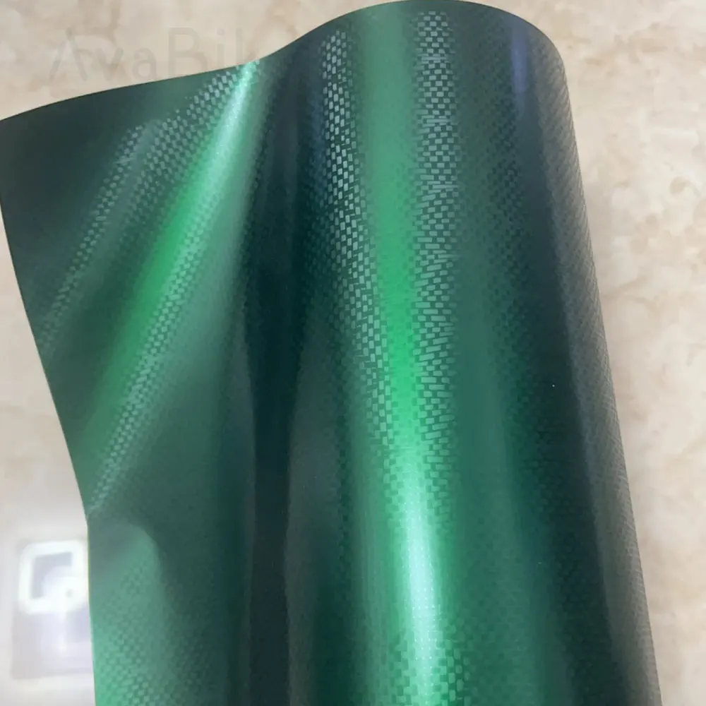 

20/55cm x152cm Retail Green Honeycomb Carbon Fiber Vinyl Film Hexagonal Football Pattern Matte Car Sticker with Air Bubble Free