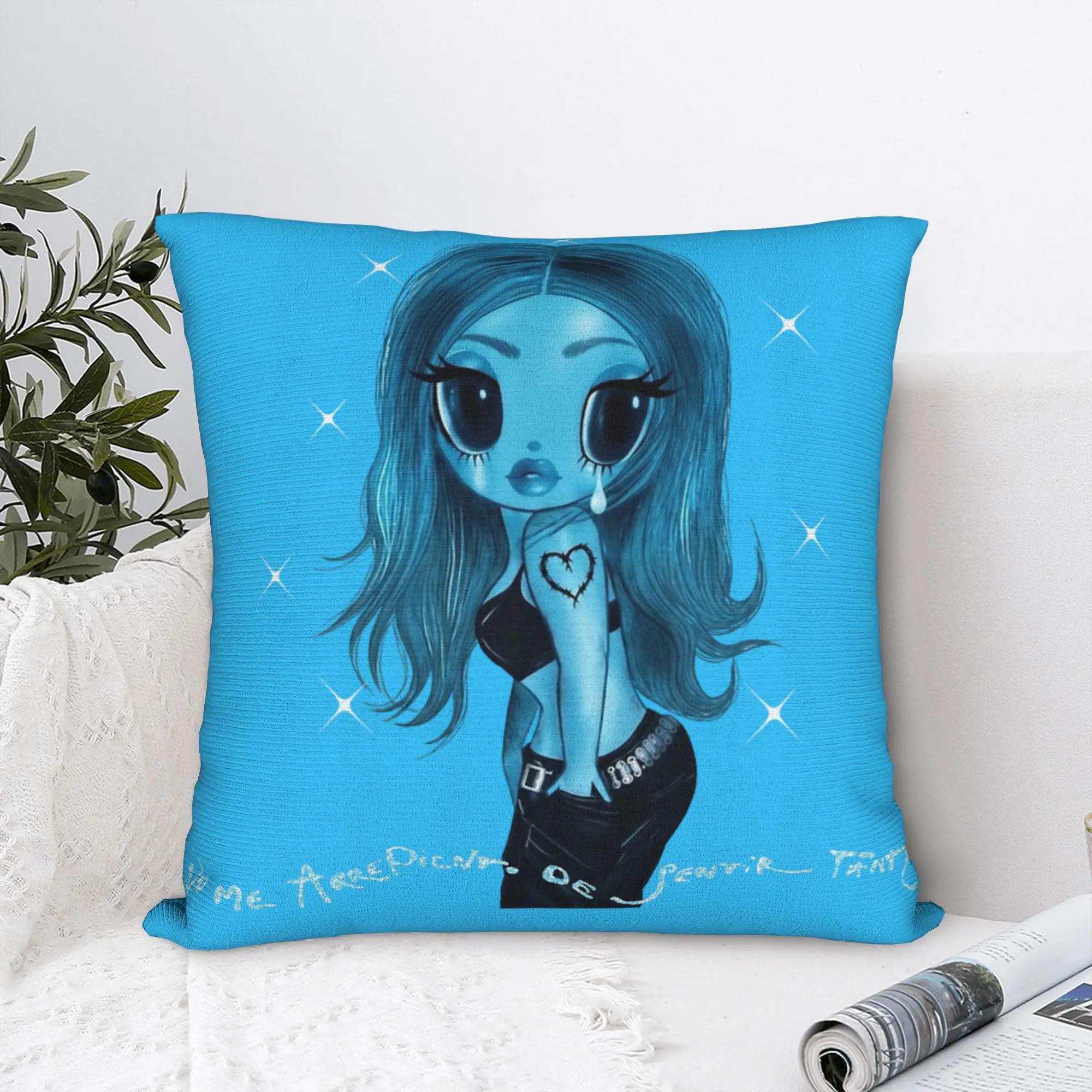 Karol G New Album Retro Pillow Case no me arrepiento de sentir tanto Cushion Covers Decorative Throw Pillow Case Cover for Home