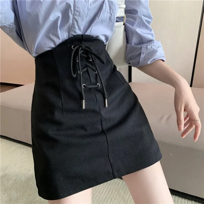 Skirts for Women Wrap Woman Skirt Cotton Casual Tight Clothing Sales Harajuku Modest New In Cheap High Quality Korean Fashion V