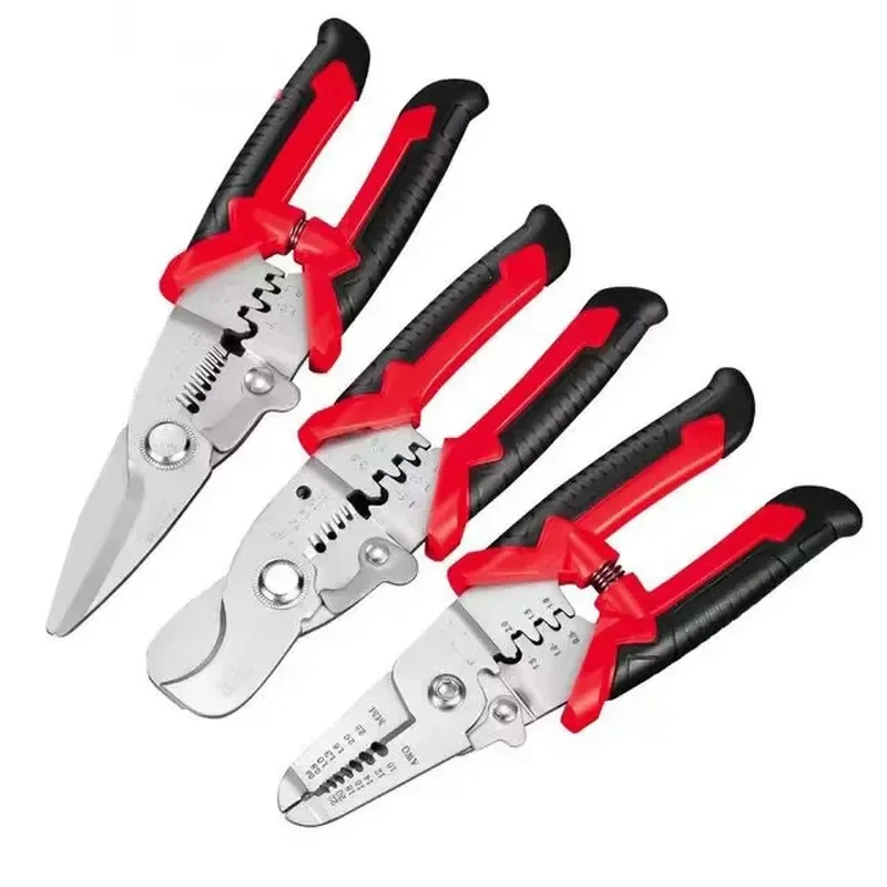Automatic Network Cable Stripper Crimper Tool Multifunctional Electrical Wire Peeler Terminal Press Pliers for RJ45 LAN Data