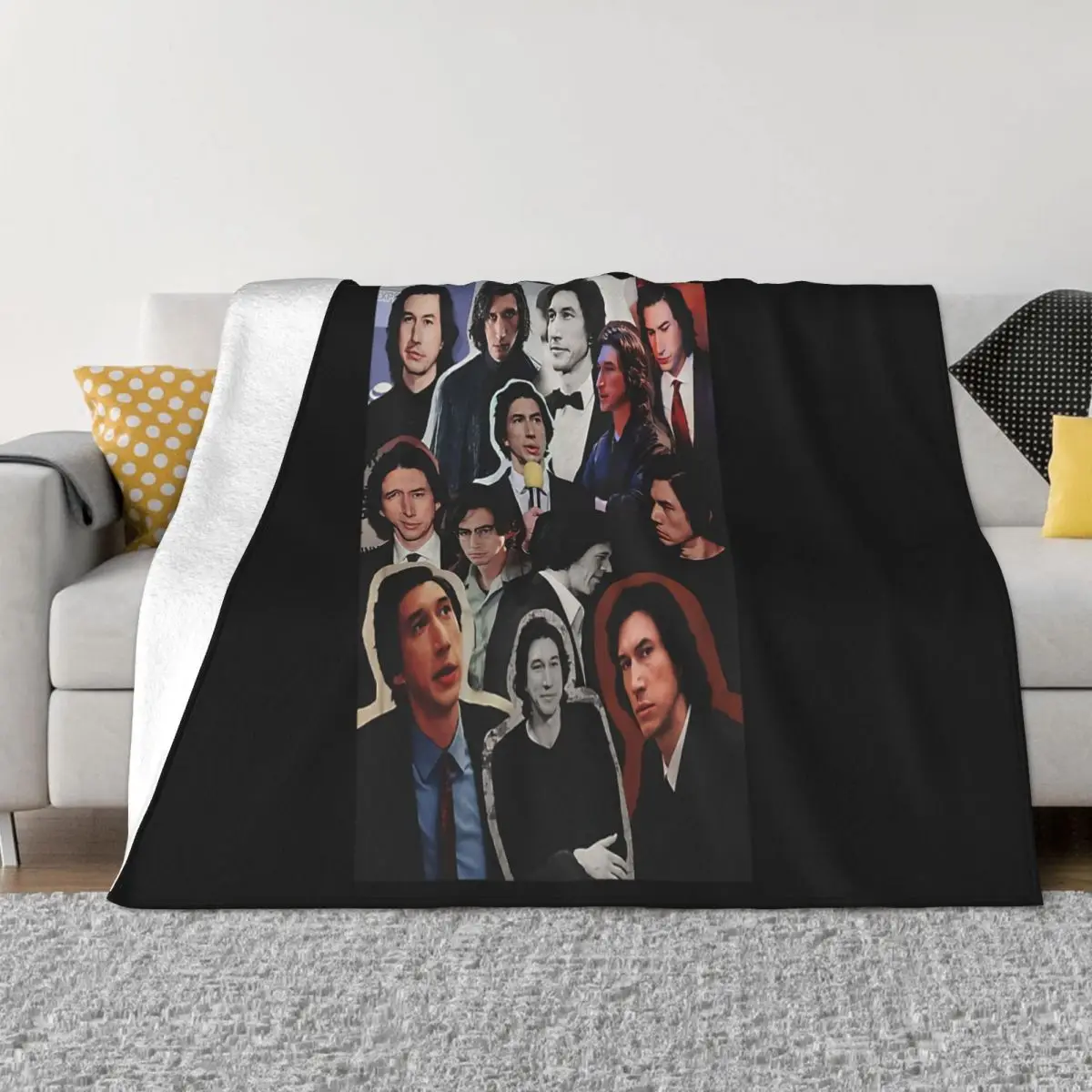 Adam Driver Collage Design Activewear Tops Case Actor Kylo Mens Women Men Throw Blanket