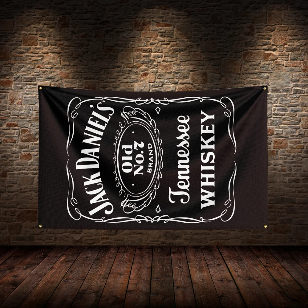 3x5 Ft J-Jack Danielss Flag bandiere del vino della birra stampate in poliestere per la decorazione del Garage della stanza