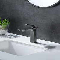 Basin Faucets Simple handle Design Black/White/Gun Gray/Chrome Hot & Cold Mixer Copper Washbasin Sink Taps Bathroom Accessories