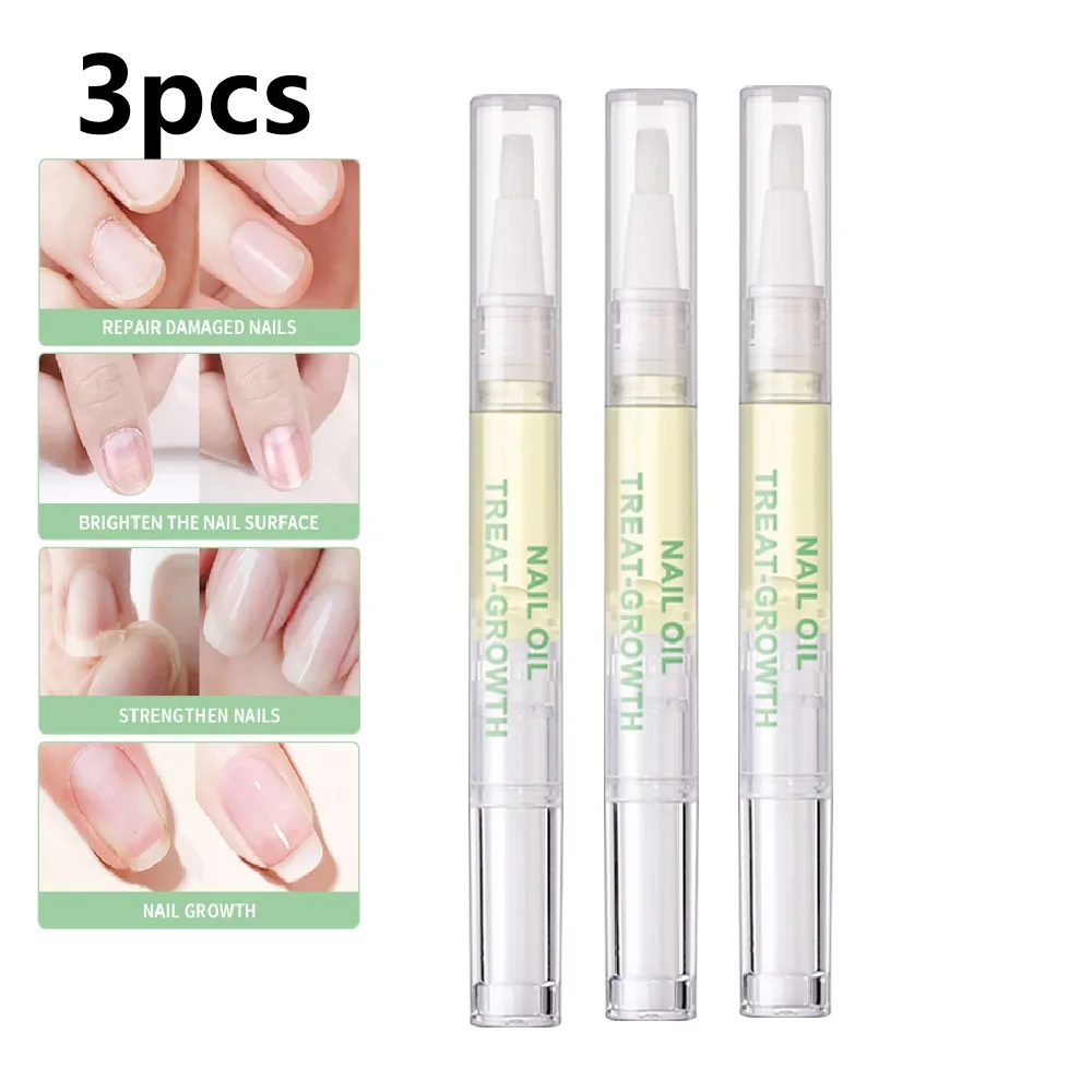 3 Counts Nail Growth Oil For Strength and Moisture Organic Nail Care Blend Nourishing Oil Nail Care Nail Art Brotherpen Cosmetic