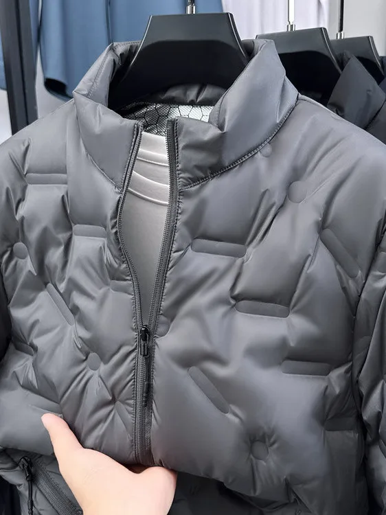 

Зимняя новинка: пуховик-куртка с воротником-стойкой, ветрозащитный, водоотталкивающий, теплый, повседневный, утепленный, мужской, городской стиль...