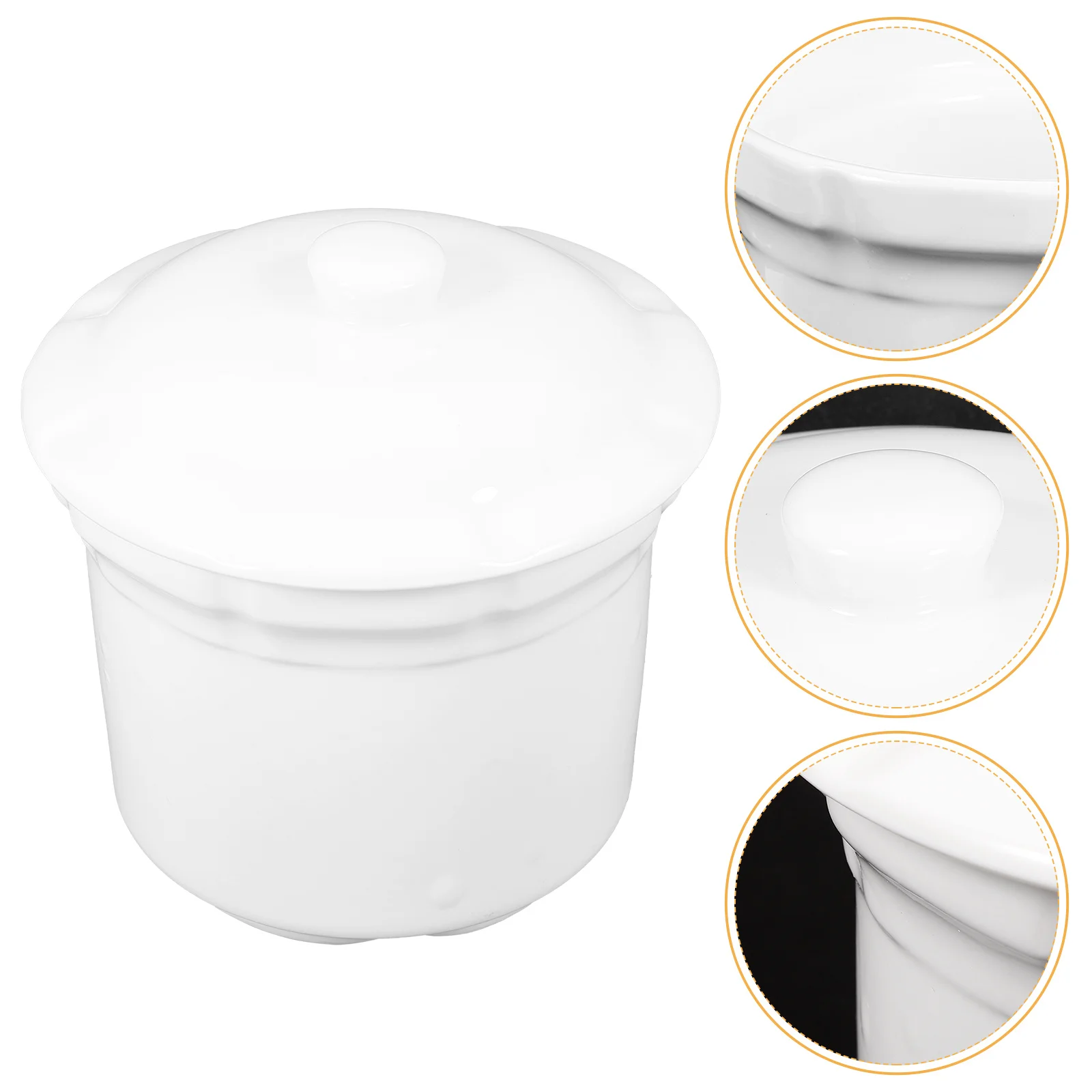 

Ceramic Stew Bowl Soup Pot Lid Home Kitchen Supply Practical Nonslip Design Smooth Surface Easy Clean Gift Giving