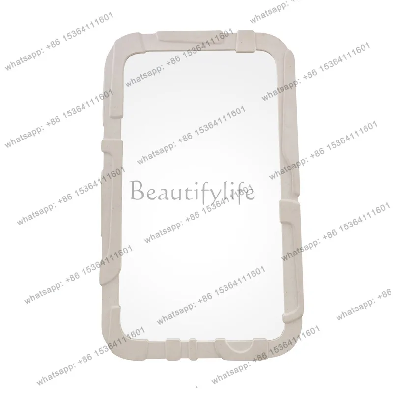 European premium floor cream white light luxury floor dressing mirror living room fitting mirror