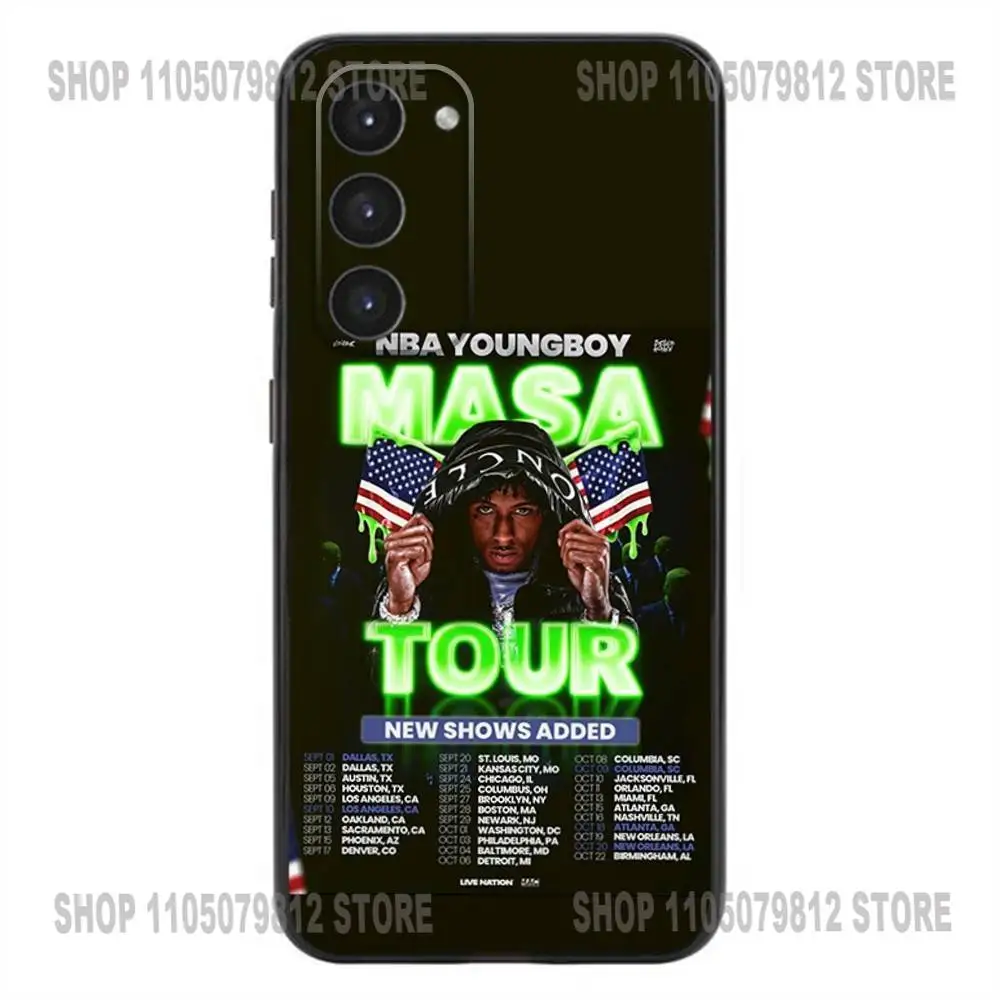 YoungBoy Never Broke Again Tour 2025 جراب هاتف لهاتف سامسونج جالاكسي A20,21s,22,31,32,52,53,72,73,80,91 غطاء أسود من السيليكون الناعم