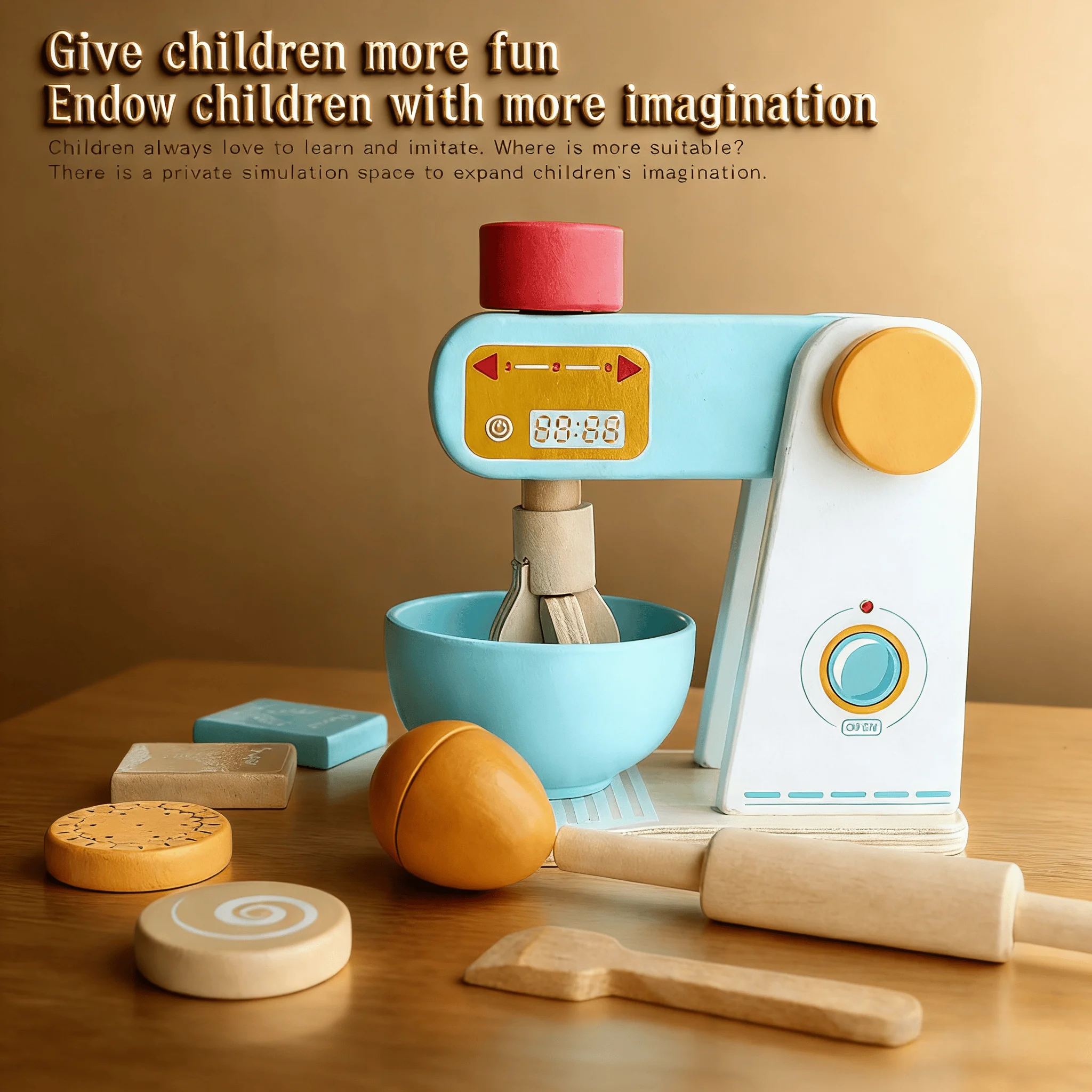 Hands-On Kids Kitchen Helper Set: Realistic Play Food & Interactive Cooking Toys for Imaginative Pretend Play Fun Wooden Toys
