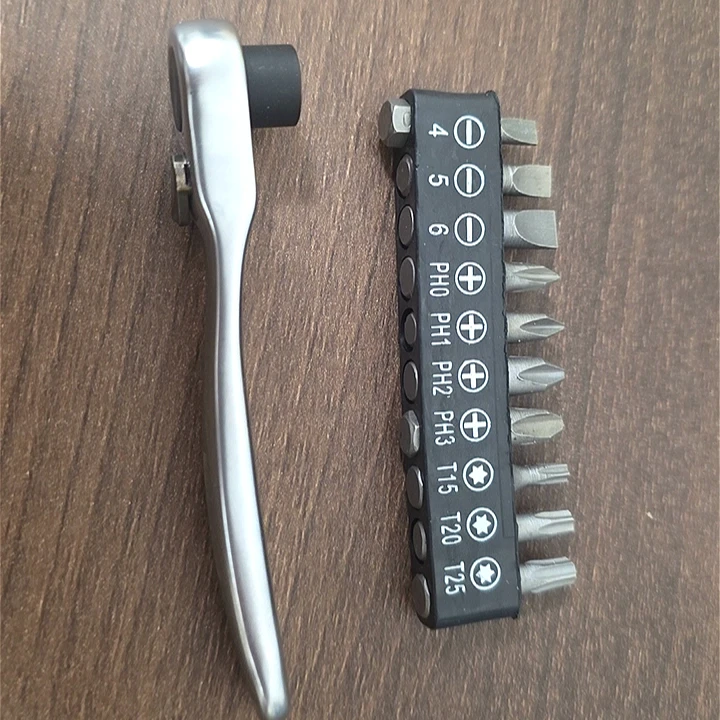 72 Tanden Mini Ratelsleutel 1/4 Drive Ratel Handvat Quick Release Socket Spanner Schroevendraaier Bit Set Sleutels Reparatie Tools