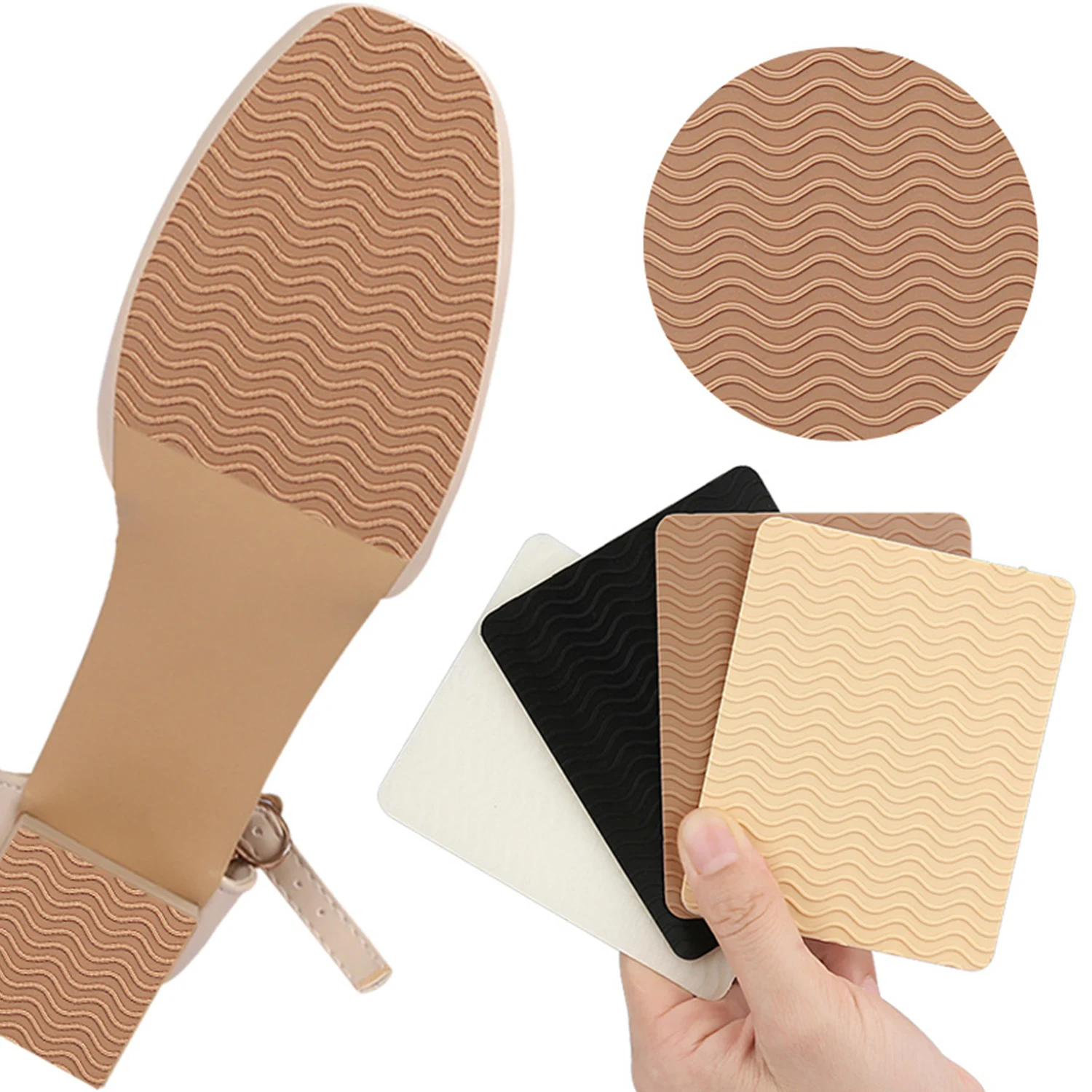 2pcs Shoe Soles Anti-slip Stickers Forefoot Wear-resistant Non-slip Pads Self-adhesive Shock-absorbing Sole Protection Stickers