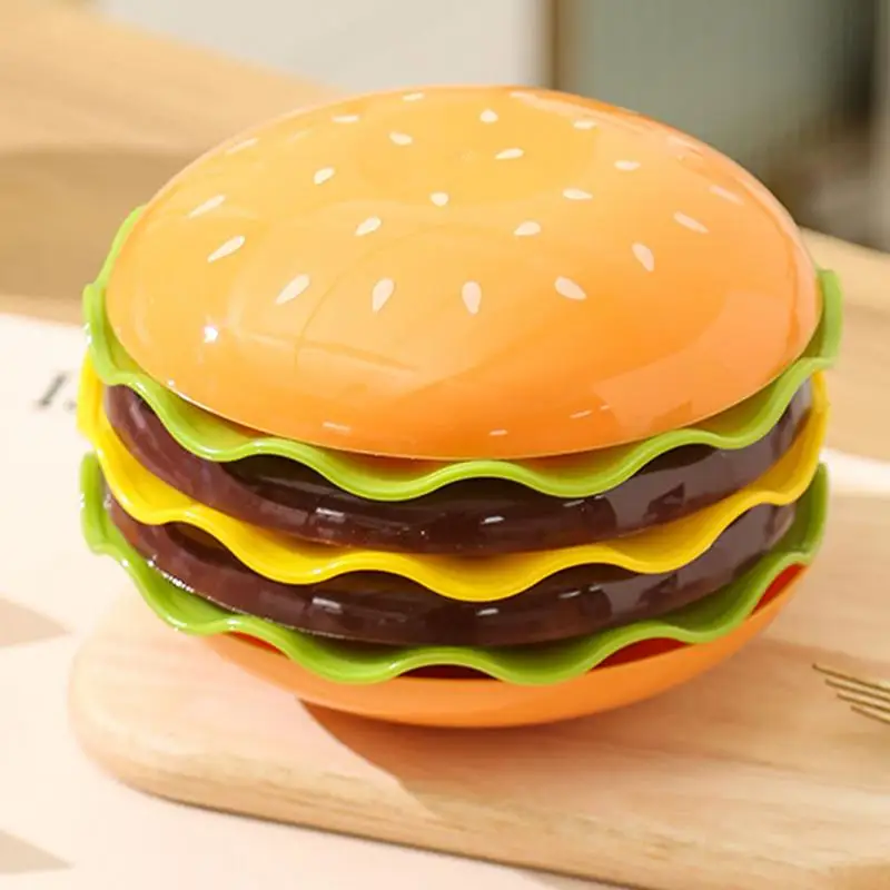 

Hamburger Plate Set Hamburger Kitchen Plates for Party Kitchen Utensils Stackable Serving Platter Snack Tray Dinner