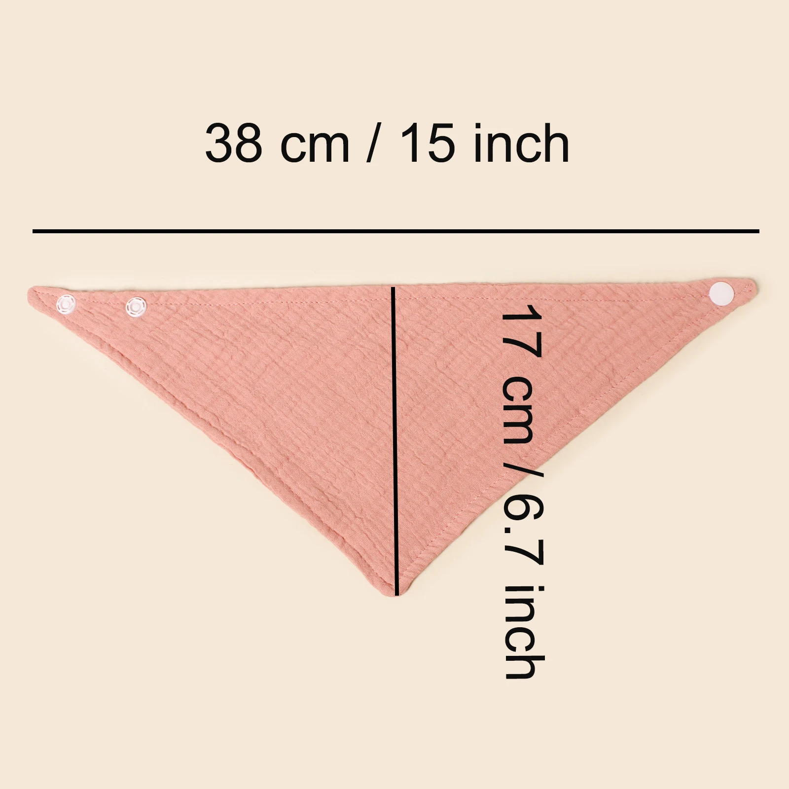5pcs Triangle Drool Bib Newborn Saliva Towels Cotton Kids Infant Accessory Toddler Bibs Toddler Adjustable Snap Button Drool Bib image 6
