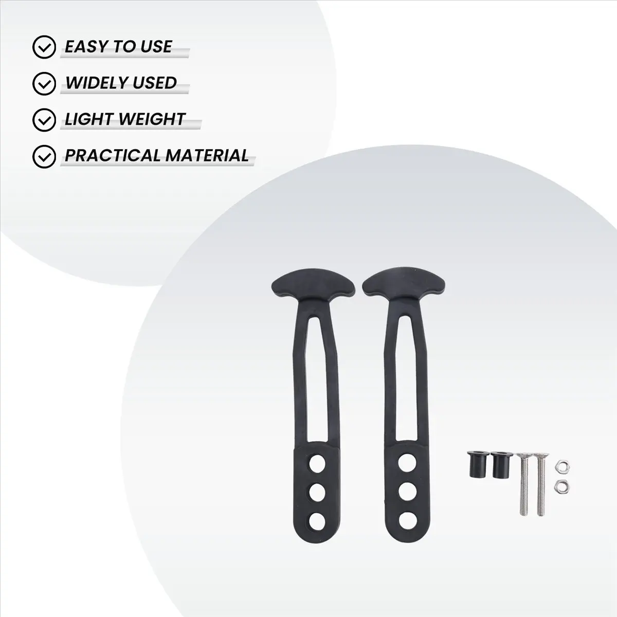 A24I 2 Pack Boat Telescoping Ladder Rubber Strap Boarding Fixed Lock Belt Adjustable 3-Hole for Pontoon Boat Yacht Roof