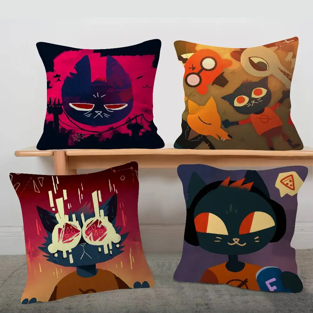 Game Night In The Woods Game For Cartoon Print Peripheral Pillow Case Cushion Cover Home Decor Birthday Gift Pillowcover