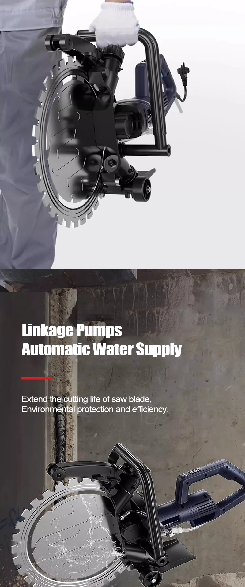 4500 W Ringsäge Hochfrequenz Elektrische Ringsäge Maschine Beton Wand Schneiden Maschine Beton Cutter – Detail 8