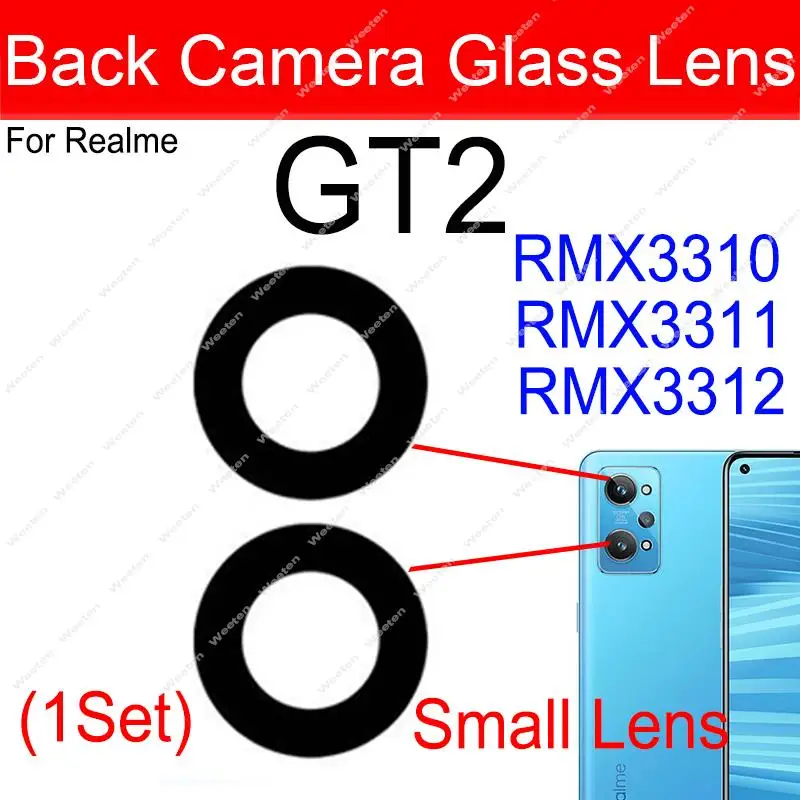 For Realme GT 2 GT2 Pro Rear Camera Glass Lens Back Lens Glass with Sticker Replacement Parts