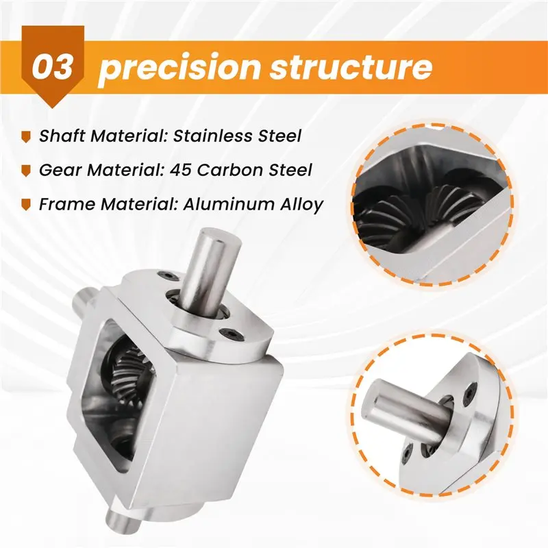 Multifunction Degree Right Angle Bevel 1:1 Forward Double Output Shaft Frame Simple DIY Module