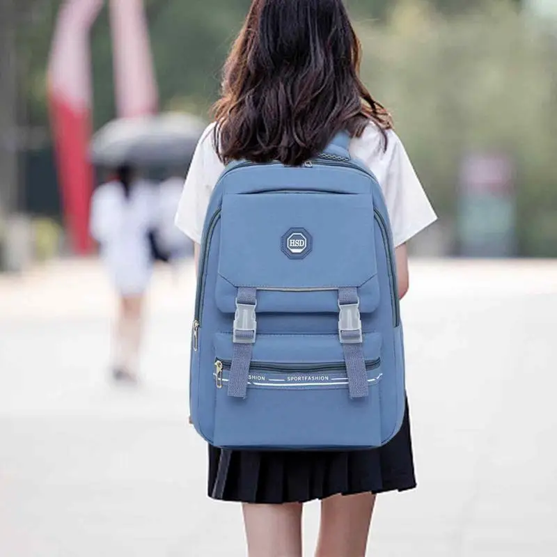 Ransel Sekolah Perjalanan Luar Ruangan Ransel Tradisional Sederhana Lucu Ransel Mode Besar Ransel Akademi Cahaya Estetika