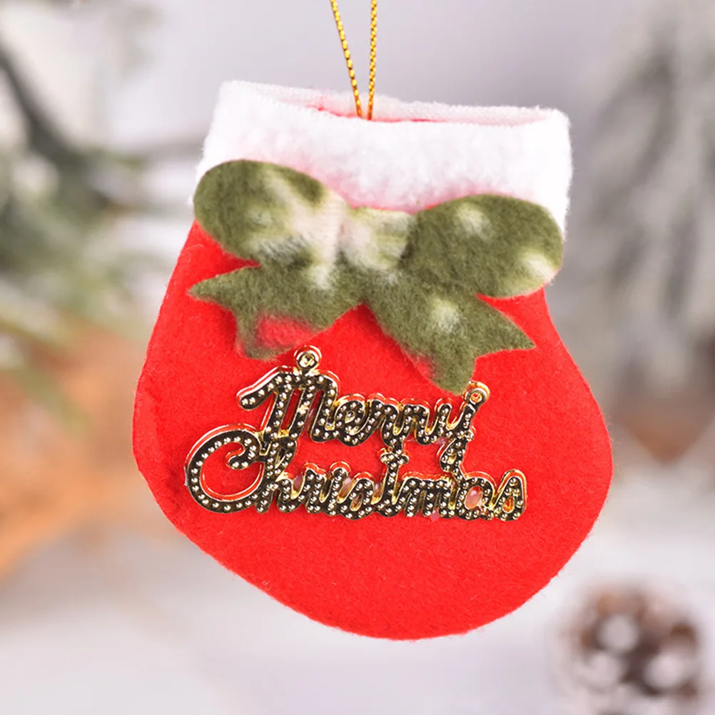 

16pcs Christmas Stocking Pendant Decor Premium Cloth Sock Hanging nament Xmas Tree Home Party Decoration Window Shop for Family