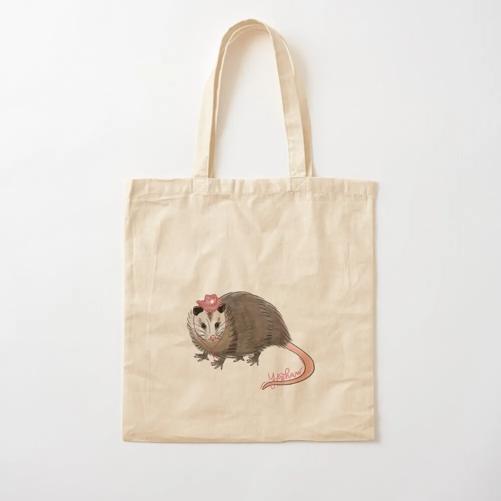 yeehaw possum Tote Bag university shopper bag Big bag hand ladies