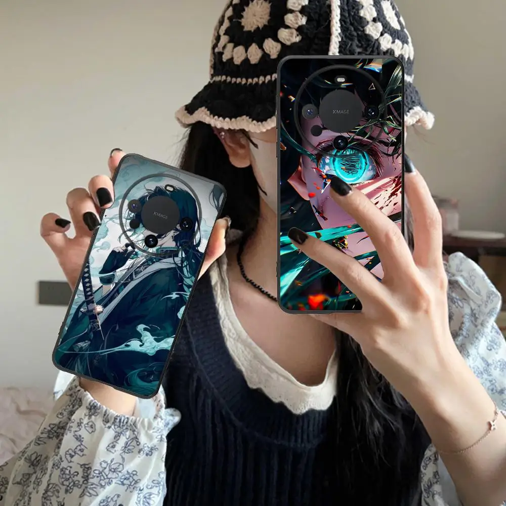 귀멸의 칼날 무이치로 폰 케이스 (화웨이 메이트 60 50 40 30 20 10 프로 플러스 라이트 E 5G 컬러 보호 핸드폰 커버 예쁜)