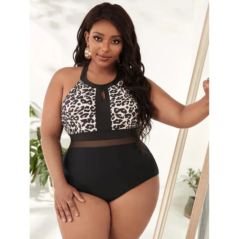 

Plus Size Curvy Women 2026 New Tummy Control One Piece Monokini Bodysuit Sexy Bikini Swimsuit Beachwear