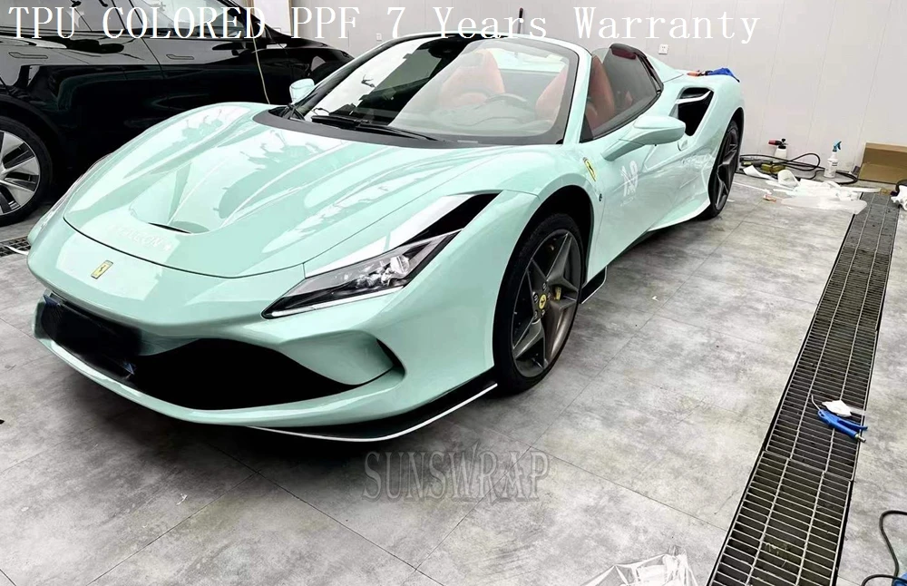 Marine-Grade TPU Crystal Cuoe Green Colored PPF Auto Body Guard Film - Anti-UV Wet Application for Aircraft Marine Vessels