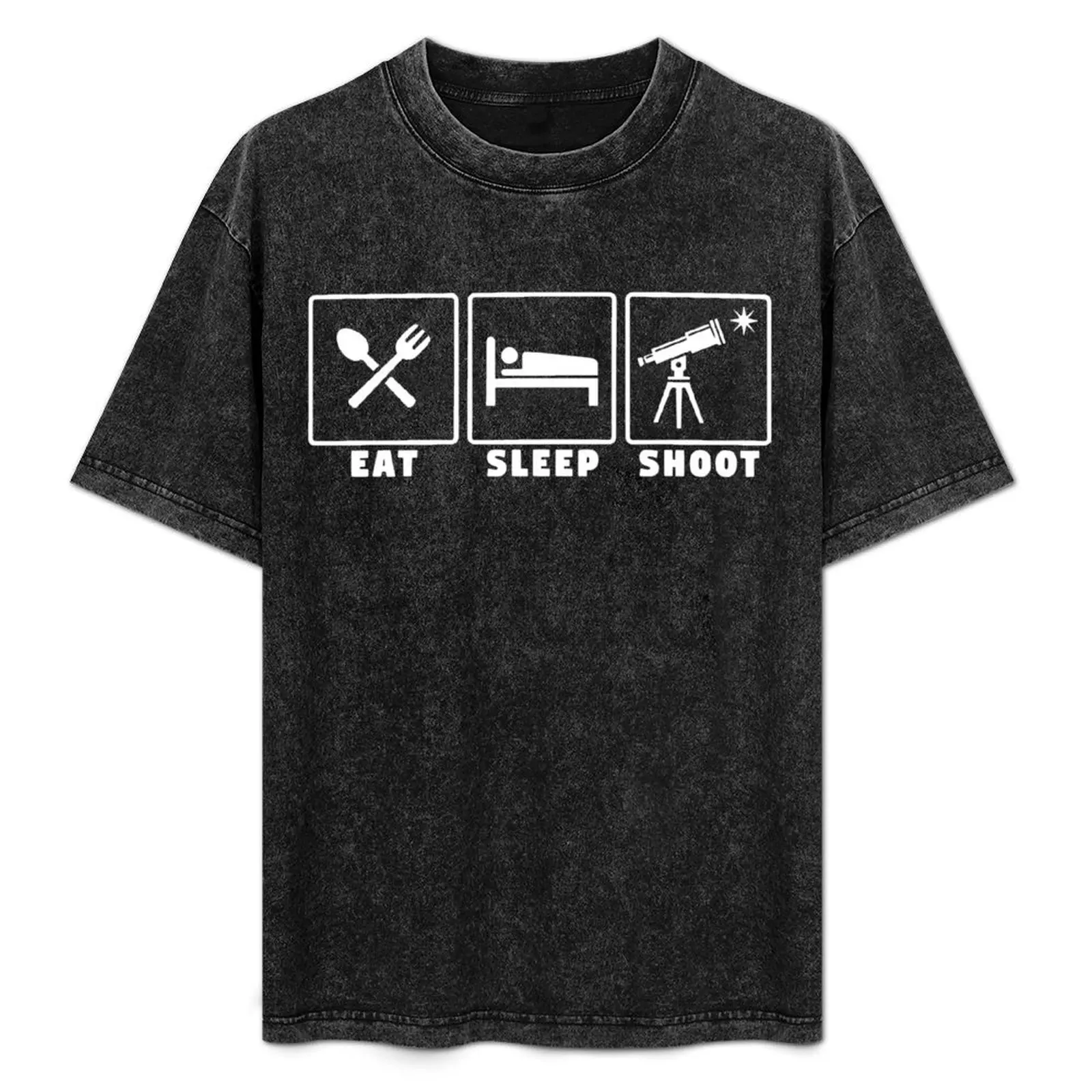 

Eat sleep shoot astro photographer astrophotography T-Shirt Comfortable Workout Short Sleeve Shirt