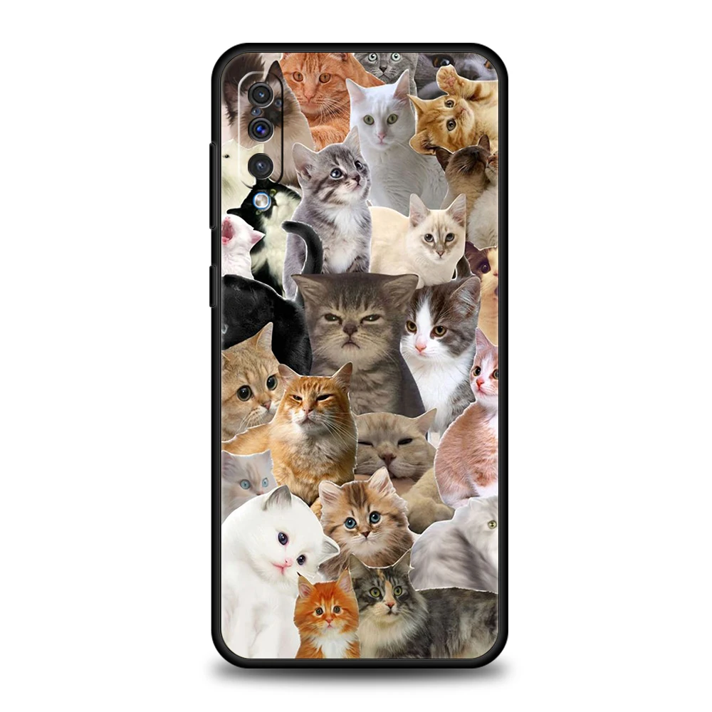 Cartoon Cute Cat Phone Case for Samsung Galaxy A24 A13 A53 A73 A33 A22 A12 A02 A03 A05 A70 A50 A10 A20 5G Silicone Cover Shell